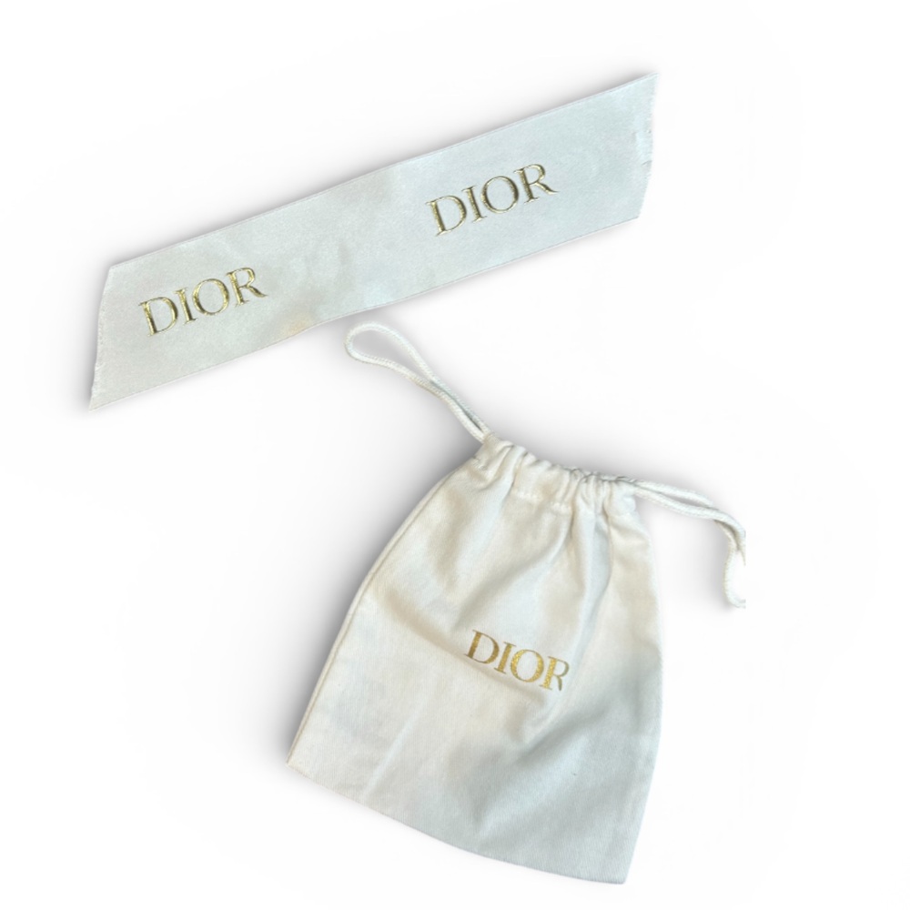 Dior Ivory Pouch with Ribbon